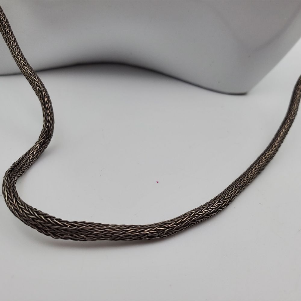 Sterling silver snakeskin mesh necklace fine‎ jewelry 😍   N1036